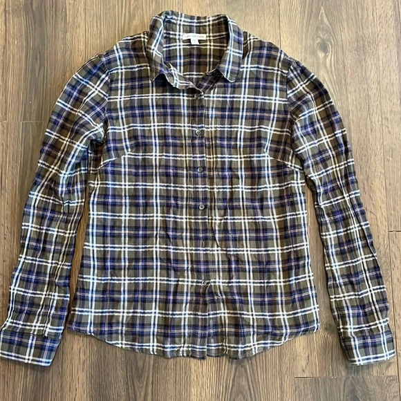 James Perse Tops - James Perse | Plaid Button Down Shirt
